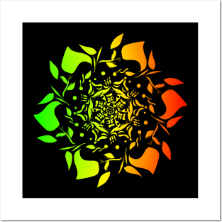 Mandala flowers pattern Posters and Art